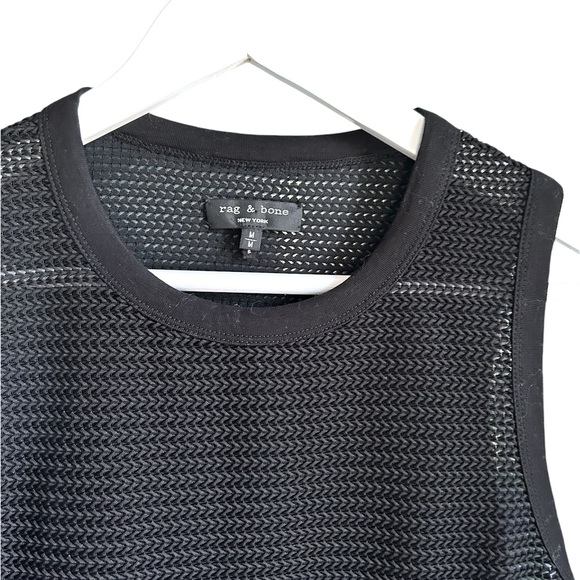 Rag & Bone Valerie tank Sleeveless black and white Knit Crop top - Picture 7 of 9